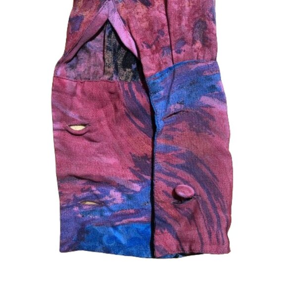 Ports International vintage pink back buttons V neck tunic top shirt - Picture 13 of 16